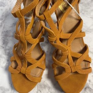 Women's Strappy Mustard Sandals
